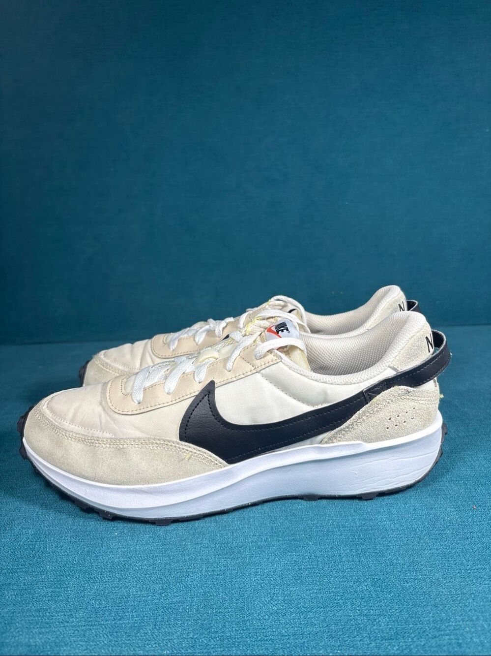 Nike Waffle Debut Coconut Milk Black White Women's Size 12 Shoes DH9523-100